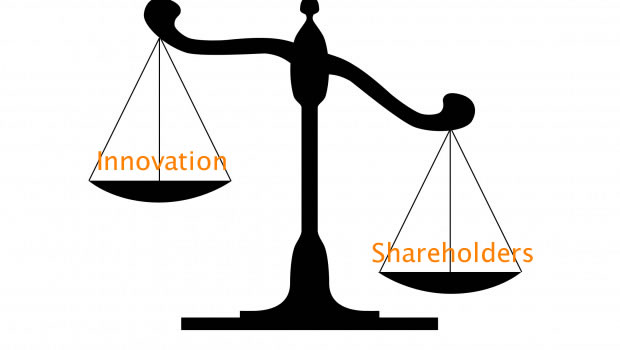 Balance of innovation versus placating shareholders